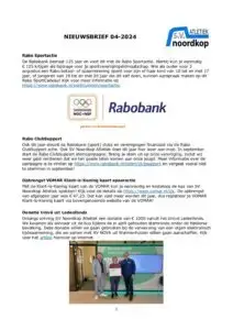 Lees meer over het artikel Nieuwsbrief 4 met Vomar code